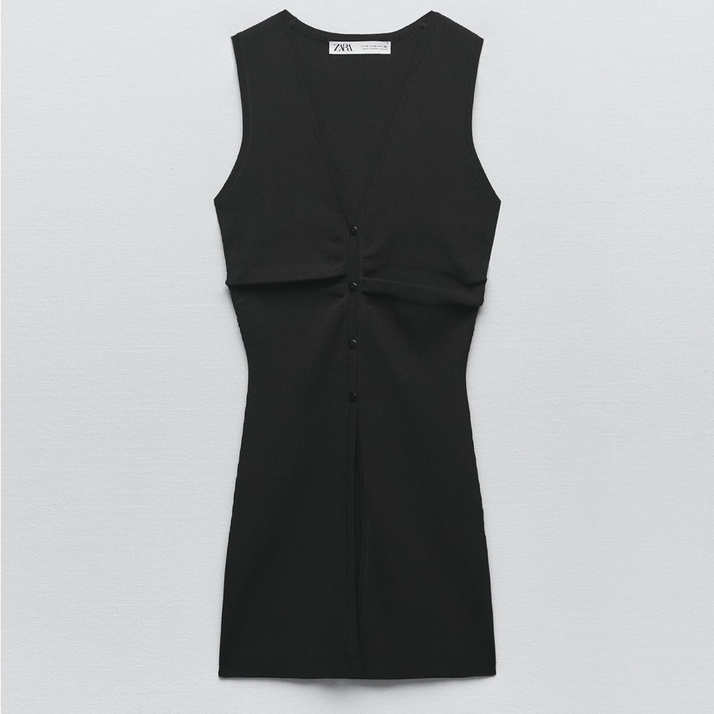 Zara button knit top